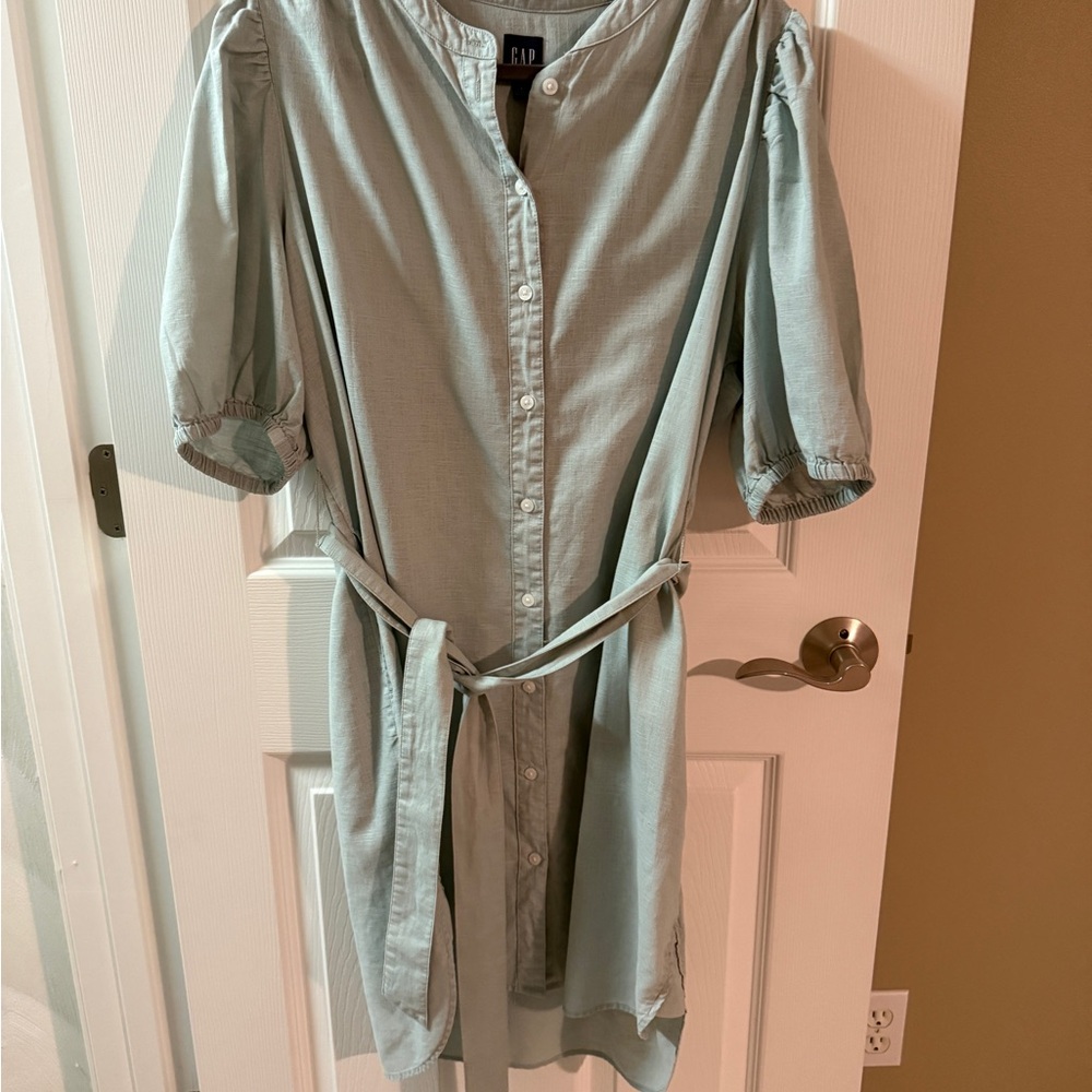 GAP Women's Green Button-Down Dress